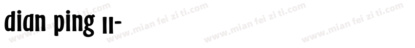 dian ping 11字体转换